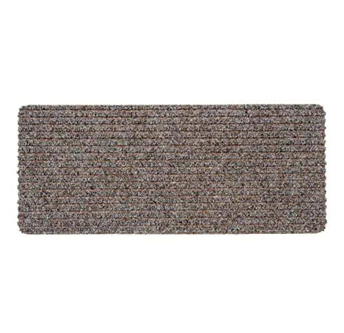 Astra Fußmatte innen beige Schmutzfangmatte rutschfest – Türmatte 25x60 cm wasserabweisend – Rib Line strapazierfähiger Fußabtreter antistatisch