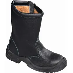 teXXor® Sicherheits-Winterstiefel S3 mit Reißverschluss – Größe 44 – Schwarz - Robuste Sicherheits-Winterstiefel für Bau und Industrie, wasserabweisend, mit rutschhemmender PU-Sohle und atmungsaktivem Futter für optimalen Komfort im Winter.