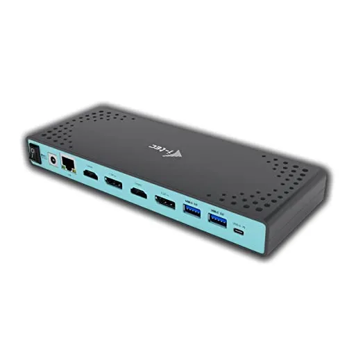 i-tec USB 3.0 / USB-C Dual Display Docking Station + Power Delivery - Vielseitige Docking Station für Notebooks mit 2x HDMI und 2x DisplayPort für Dual-Display-Setup, ideal für effizientes Arbeiten.