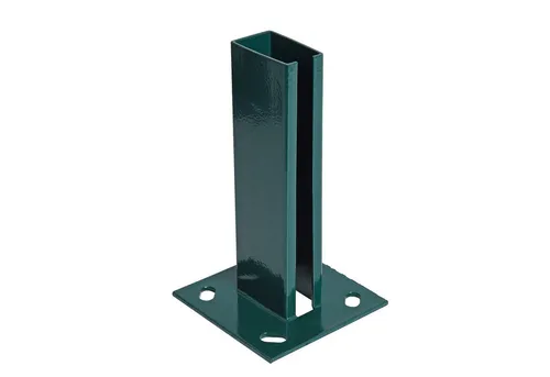 ESTEXO Aufschraubhülse Pfostenträger 40x60 mm Doppelstabmatten Zaun Pfosten Grün
