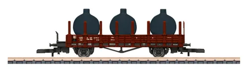 Märklin 82103 Z Rungenwagen Kklm 431 der DB - Güterwagen, Maßstab 1:220, ideal für Sammler und Modellbahner, detailgetreu und mit Bremserbühne, Epoche IV (1965 - 1990), OVP.