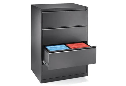 Soennecken Hängeregisterschrank Hängeregistraturschrank 2bahnig 840x1320x420mm 4 Schübe anthrazit