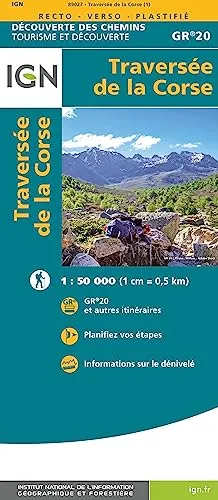 Traversée de la Corse GR20 1:50 000: Grande Randonnée 20 Korsika (TOP ITINERANCE, Band 89027)