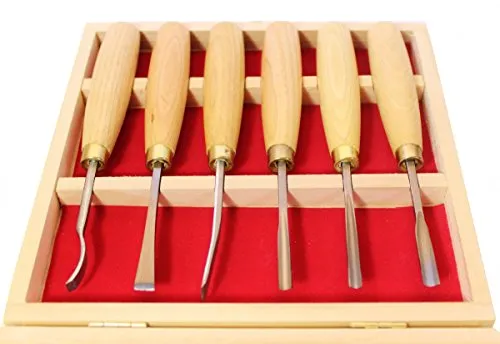 Holzschnitz-Beitel Schnitzbeitel-Satz Stechbeitel Schnitzsatz Holz schnitzen 6 x