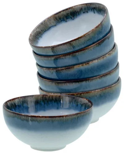 CreaTable 21816 Cascade 6-teiliges Geschirrset - Schüsselsets aus Steinzeug, spülmaschinen- und mikrowellengeeignet, mit einzigartiger Reaktivglasur für einen stilvollen Look.