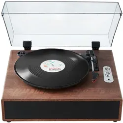 VEVOR Schallplattenspieler mit 10 W Lautsprechern - Vielseitiger Plattenspieler mit 3 Geschwindigkeiten (33/45/78 U/min), integrierten 10 W Lautsprechern und Bluetooth-Funktion für ein beeindruckendes Hörerlebnis.