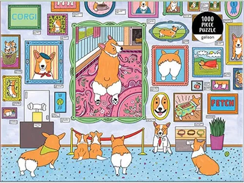 Chronicle Books Puzzle Corgis im Museum, Puzzleteile