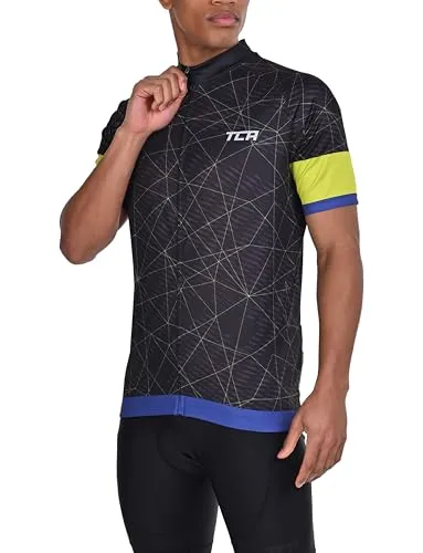 TCA Herren All-Day Cycling Jersey – Leichtes Kurzarm-Radtrikot mit 3 Rückentaschen - Radsport-Trikots & -Shirts für Herren, ultraleichtes und atmungsaktives Material für maximalen Komfort und Bewegungsfreiheit bei intensiven Fahrten.