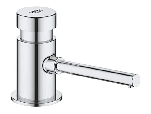 GROHE Seifenspender, chrom (36194000) - Zubehör & Accessoires - Hochwertiger Seifenspender mit 1 l Vorratsbehälter, ideal für Flüssigseifen und mit langlebigem Druckknopf für zuverlässige Nutzung.