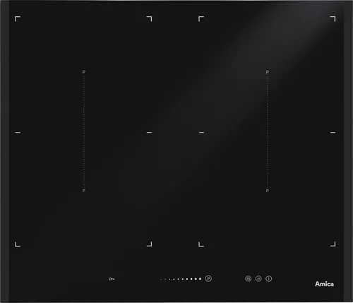 Amica 23279 Elektro Kochfeld 51,8 cm - Kochfeld mit 4 Kochfeldern, Bridge-Funktion und Schnellaufheizung für effizientes Kochen; ideal für moderne Küchen.