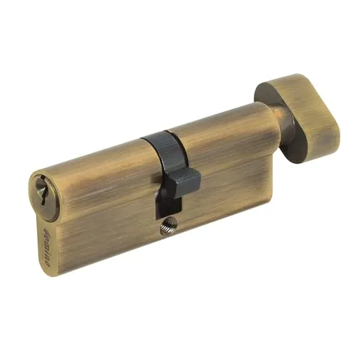 DOMINO Profilzylinder Schließzylinder DMO 36/36K Zylinderschloss | Türschloss | Türknauf | Schloss mit 3 Schlüsseln | Einsteckschloss | Haustür-Schloss | Mehr als 25.000 Zyklen | Bronze