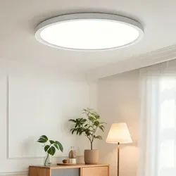 LED Deckenleuchte 30W Ø28 cm rund, flach und wasserfest - 6500K kaltweiß - Die flache LED-Deckenlampe ist ideal für feuchte Räume. Mit 30W und 6500 Kelvin sorgt sie für helles, blendfreies Licht und schafft eine angenehme Atmosphäre in jedem Raum.