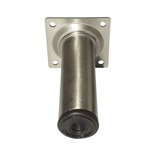 Möbelfuß Rundrohr ø 30 mm, Länge 400 mm, Stahl Edelstahl Effekt