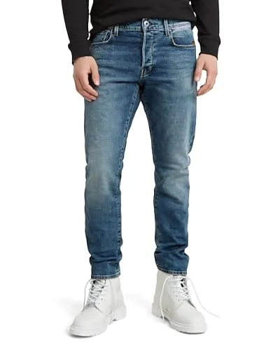 G-STAR RAW Herren 3301 Regular Tapered Jeans - Jeans mit mittelhohem Bund und schmal zulaufendem Bein, ideal für einen lässigen Look und optimalen Tragekomfort.
