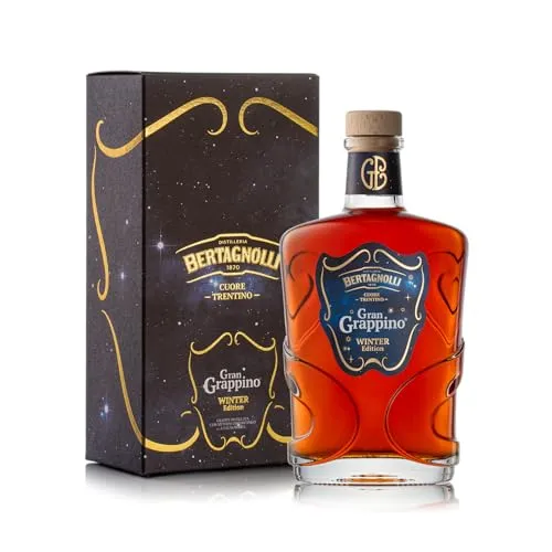 Bertagnolli Grappa Gran Grappino Winter Edition 42% vol. - Zimt Grappa - Tresterbrand – Exklusive Winter Edition mit feinem Zimt-Aroma, ideal für kalte Tage und in edler Geschenkbox.