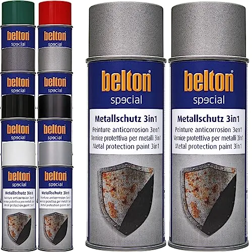 belton Metallschutzlack 3in1 2 x 400 ml - Metallschutzlacke mit 3-in-1-Funktion: Rostschutz, Grundierung und individuelle Farbwahl. Ideal für eine langlebige und ästhetische Metalloberfläche.