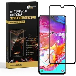 2x 9H Hartglas für Samsung Galaxy A50 FULL COVER Schutzfolie Schutzglas SW Displayglas Tempered Glasfolie Panzerglas Sicherheitsglas Echtglas Displayschutz Panzerfolie
