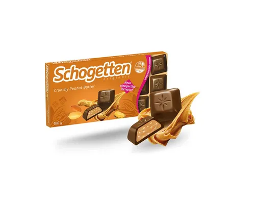 Schogetten Schokolade, Schogetten Crunchy Peanut Butter Edelvollmilchschokolade 100g