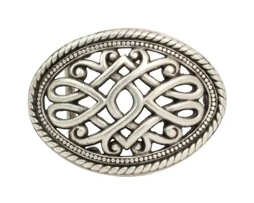 BELTINGER Gürtelschnalle Ornament 4,0 cm in silber von BELTINGER