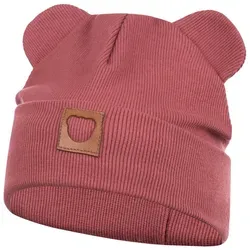 Smarilla Jerseymütze Übergangsmütze Baumwollmütze Beanie Bärenohren rot 46-48