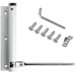 ID Dinkel 2 Stangentürschließer UNIVERSAL Türschließer Automatik Türfeder Federschließer bis 55 KG Weiß