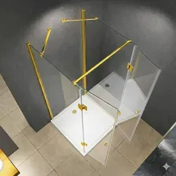 Glaswerk Westfalen Duschkabine Emma 100x120x100cm Gold - Elegante Duschkabine Emma aus klarem Sicherheitsglas – ideal für kleine Bäder. Mit wasserabweisender Beschichtung und flexibler Türöffnung für maximalen Komfort und einfache Reinigung.