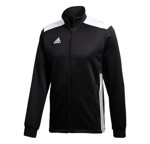 adidas Performance Trainingsjacke Regista 18 für Herren - Trainingsjacke für Herren aus 100% Polyester mit feuchtigkeitsableitendem Aeroready für trockenen Komfort. Ideal für Fußballtraining bei jedem Wetter mit durchgehendem Reißverschluss und sportlichem 3-Streifen-Design.