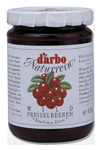 Konfitüre Extra Preiselbeeren 450 g - Darbo Naturrein