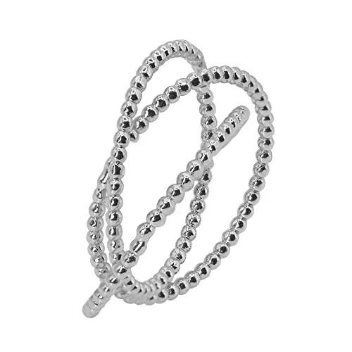 Heideman Ring Damen aus Edelstahl silber gold rosegold farbend poliert Damenring Megan für Frauen Größe 50 Wickelring 3er