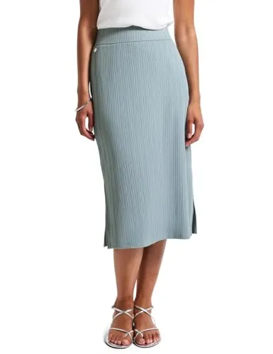 STREET ONE Midirock 42 - Arona Blue - Röcke, pflegeleichter Midirock aus 75% Viskose, ideal für lässige und elegante Looks, perfekt für jede Gelegenheit