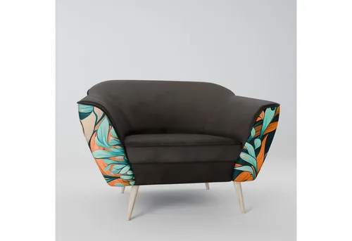 SPACEREBELS Sessel Relaxsessel, TV-Sessel, Loungesessel Fernsehsessel - Gepolsterter Armlehnstuhl mit Holzbeinen