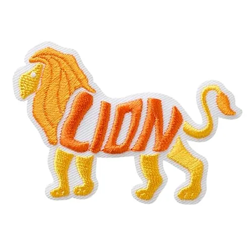 Mono Quick 08224 Löwe mit Schrift Bügelbild, Patch, ca. 4,4 x 6,8 cm