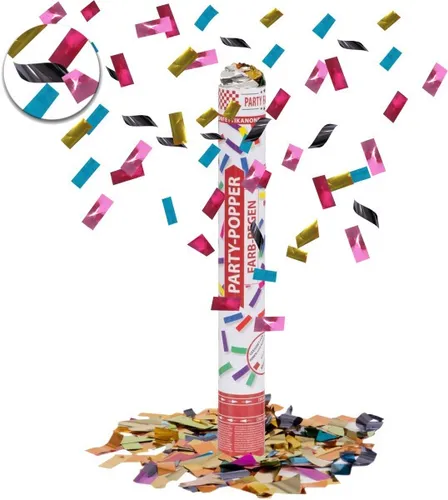 Konfettikanone Party Popper Bunter Farbregen - 1 Stück Deko-Objekte