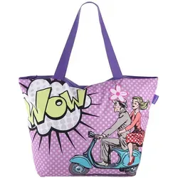 Fabrizio Strandtasche 50302 violett - Die stilvolle Fabrizio Strandtasche vereint Funktionalität und Design. Mit geräumigem Innenraum und praktischen Fächern ist sie ideal für den Sommer. Verstärkter Boden sorgt für zusätzliche Stabilität und Platz.