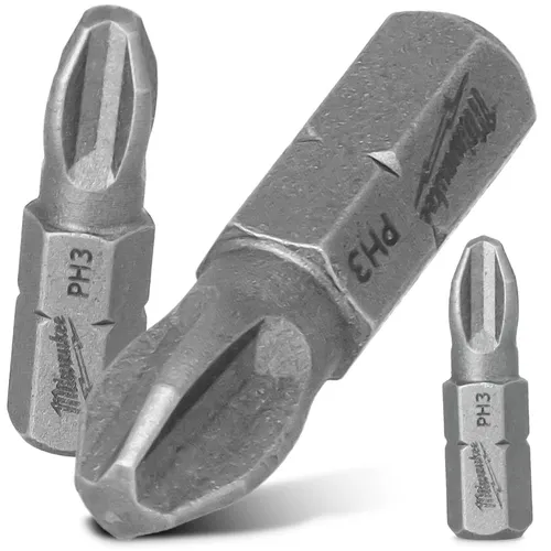 Magnetisch Bit PH3 25 mm Philips Stahl Schraubendreher 1/4'' Schaft Magnetbit