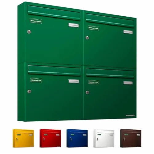 Briefkästen Grün von AL Briefkastensysteme