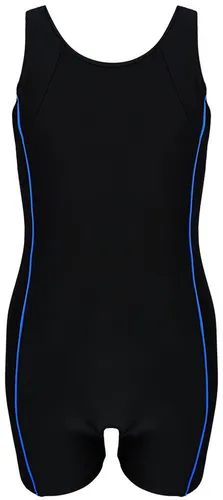 Aquarti Badeanzug Aquarti Mädchen Badeanzug mit Bein Ringerrücken blau|schwarz 134