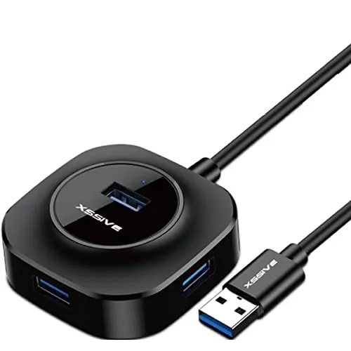 USB 3.0 Gen 1 HUB 4X USB Verteiler Super Speed Adapter USB-HUB schwarz