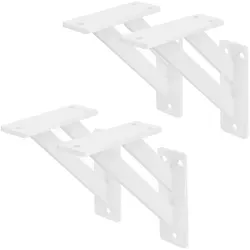 ML-DESIGN Aluminium Wandregalhalter 4-tlg.  - Wandkonsolen aus hochwertigem Aluminium, ideal für kreative DIY-Projekte. Einfache Montage dank vorgebohrter Löcher und modernes Design für jeden Raum.