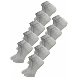 Tazzio Sneakersocken 10er-Pack Herren Sneaker Socken A906 (Set, 10-Paar) bequem - passend für jeden Schuh und Anlass grau 43-46