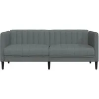 vidaXL 2-Sitzer Sofa mit Armlehnen - Sofas & Couches – Modernes, komfortables Loungesofa in Dunkelgrau mit dick gepolstertem Sitz und stabilen Stützbeinen für höchsten Sitzkomfort.