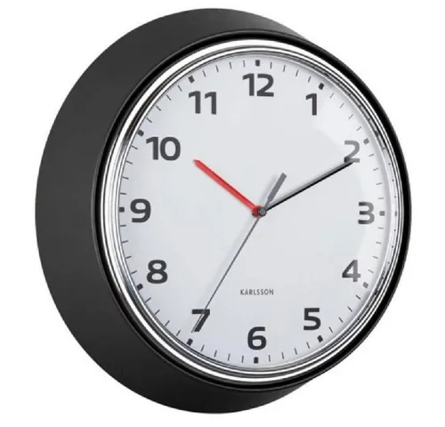 Karlsson Wanduhr Modern Retro Schwarz - Elegante Wanduhr von KARLSSON mit modernem Retro-Design. Ideal zur stilvollen Gestaltung Ihres Wohnraums. Hochwertige Verarbeitung und innovative Designs machen diese Uhr zum Blickfang.