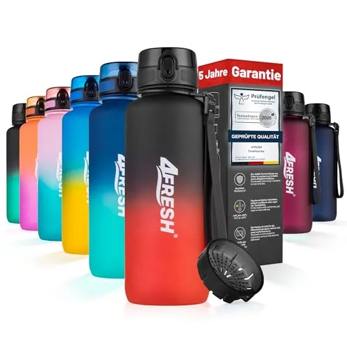 4FRESH Trinkflasche 1500ml mit Sieb – BPA-frei, bruchsicher & auslaufsicher