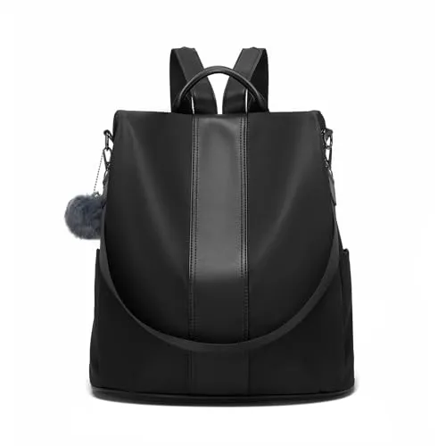 Miss Lulu Damen Rucksack Klein Anti diebstahl Schultaschen 2 in 1 Tagesrucksack Casual Daypack Rucksackhandtaschen Leicht für Freizeit Einkauf Alltag