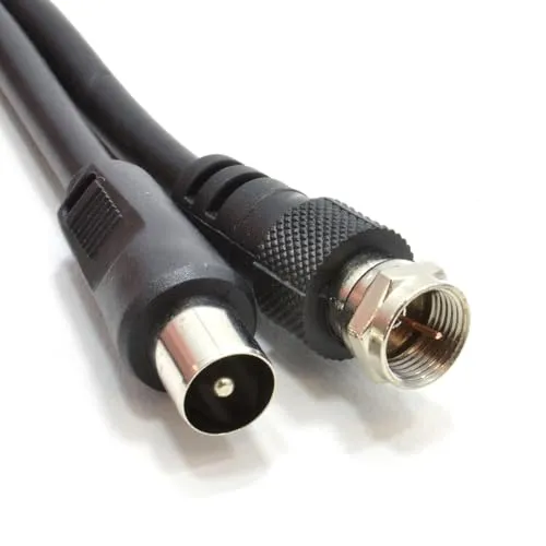 kenable Koaxialkabel SAT Zum TV Antenne Kabel F Stecker Stecker Zum RF Fly Anschlusskabel RG59 20 m Schwarz [20 Meter/20m]