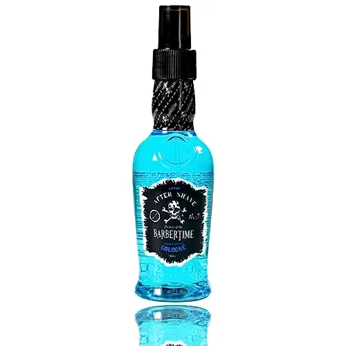 BARBERTIME Aftershave Cologne No.2 Ocean 150ml | Frisches Aftershave mit Grapefruit & Aquatic-Duft | Kühlend mit Menthol | Beruhigt & pflegt nach der Rasur | Langanhaltender maritimer Duft
