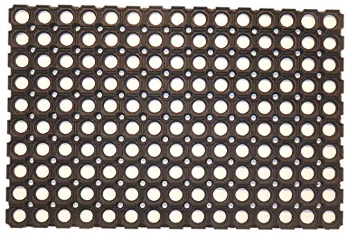 oKu-Tex Fußmatte Türvorleger Ringgummi 50 x 100 cm – Wetterfest und Rutschfest - Stylische und funktionale Fußmatte aus robustem Naturkautschuk. Ideal für den Außenbereich, sorgt sie für Sauberkeit und einen einladenden Eingangsbereich.