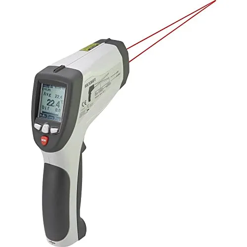 VOLTCRAFT IR 1201-50D USB Infrarot-Thermometer - Max. 1200 °C - Elektrische Messgeräte: Präzises Infrarot-Thermometer mit Dual-Laser-Technologie und 50:1 Optik für genaue Temperaturmessungen von -50 bis 1200 °C.