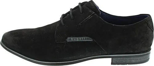 bugatti Schnürschuh schwarz 40 EU - Herren-Halbschuhe aus hochwertigem Leder, mit komfortablem Blockabsatz und eleganter Schnürung für einen stilvollen Auftritt.
