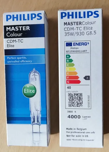 Philips CDM-TC Halogen-Metalldampf-Lampe ELITE PLUS MASTER Colour CDM-TC Elite - Leuchtmittel mit Halogen-Technologie, bietet warmes Licht (3000K) und hohe Lichtqualität für eine optimale Ausleuchtung Ihrer Räume.